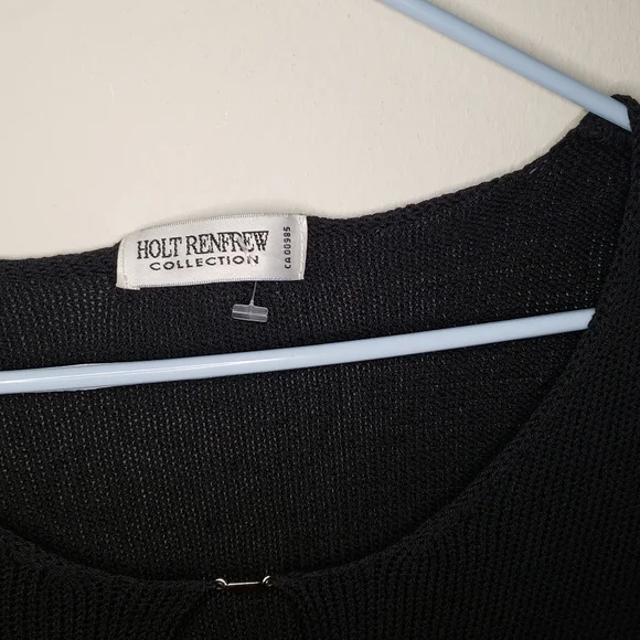 Holt Renfrew Ribbed Keyhole  Sweater - Picture 3 of 12